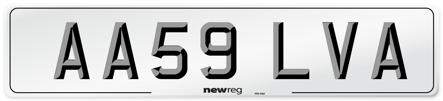 AA59 LVA Number Plate from New Reg